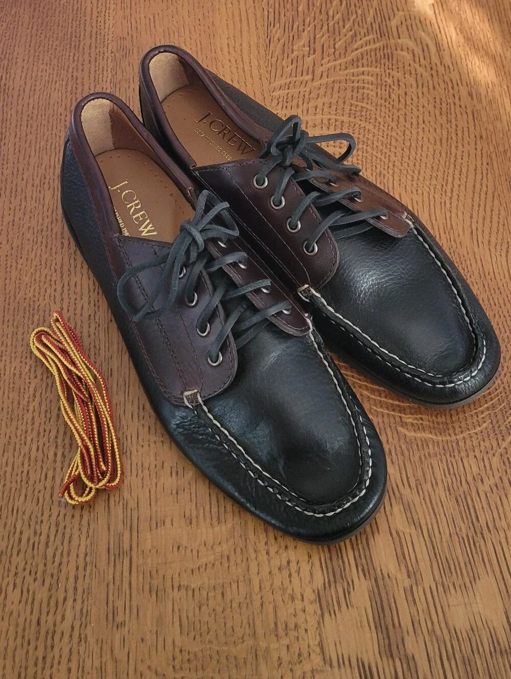 J. Crew Four-eye Lake shoes - Whiskey & Black